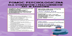 Pomoc psychologiczna dla studentów i pracowników AKF